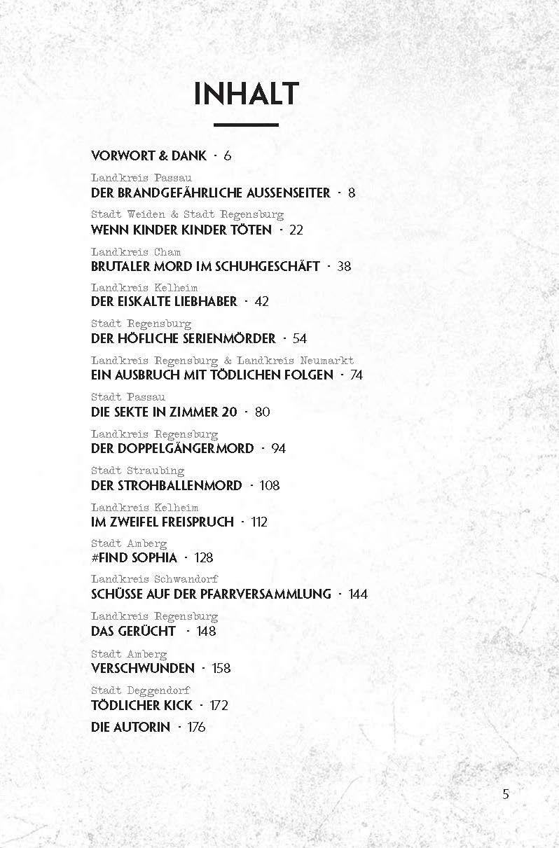 Beispielinhalt (Bild) Wahre Verbrechen in Niederbayern und der Oberpfalz