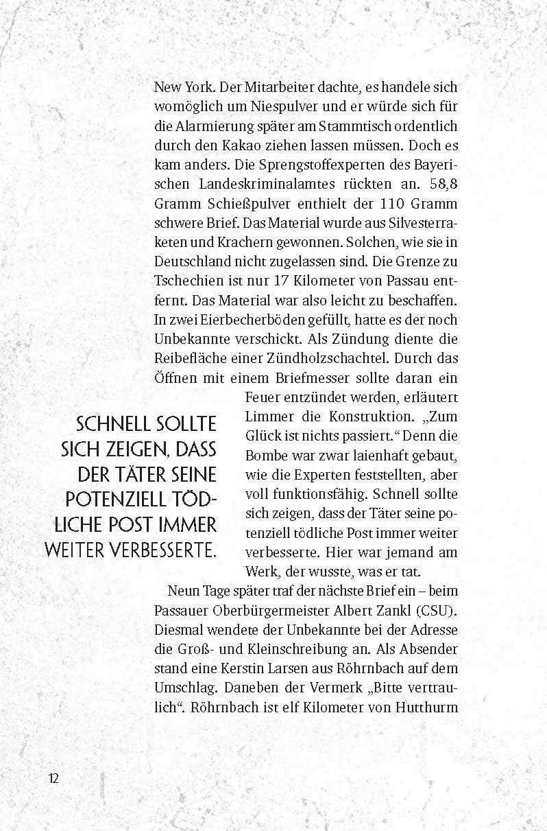 Beispielinhalt (Bild) Wahre Verbrechen in Niederbayern und der Oberpfalz
