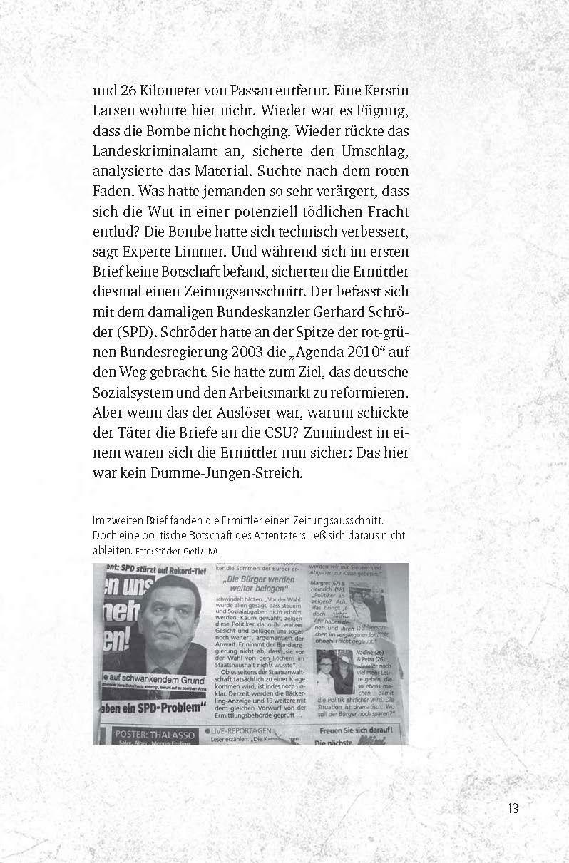 Beispielinhalt (Bild) Wahre Verbrechen in Niederbayern und der Oberpfalz