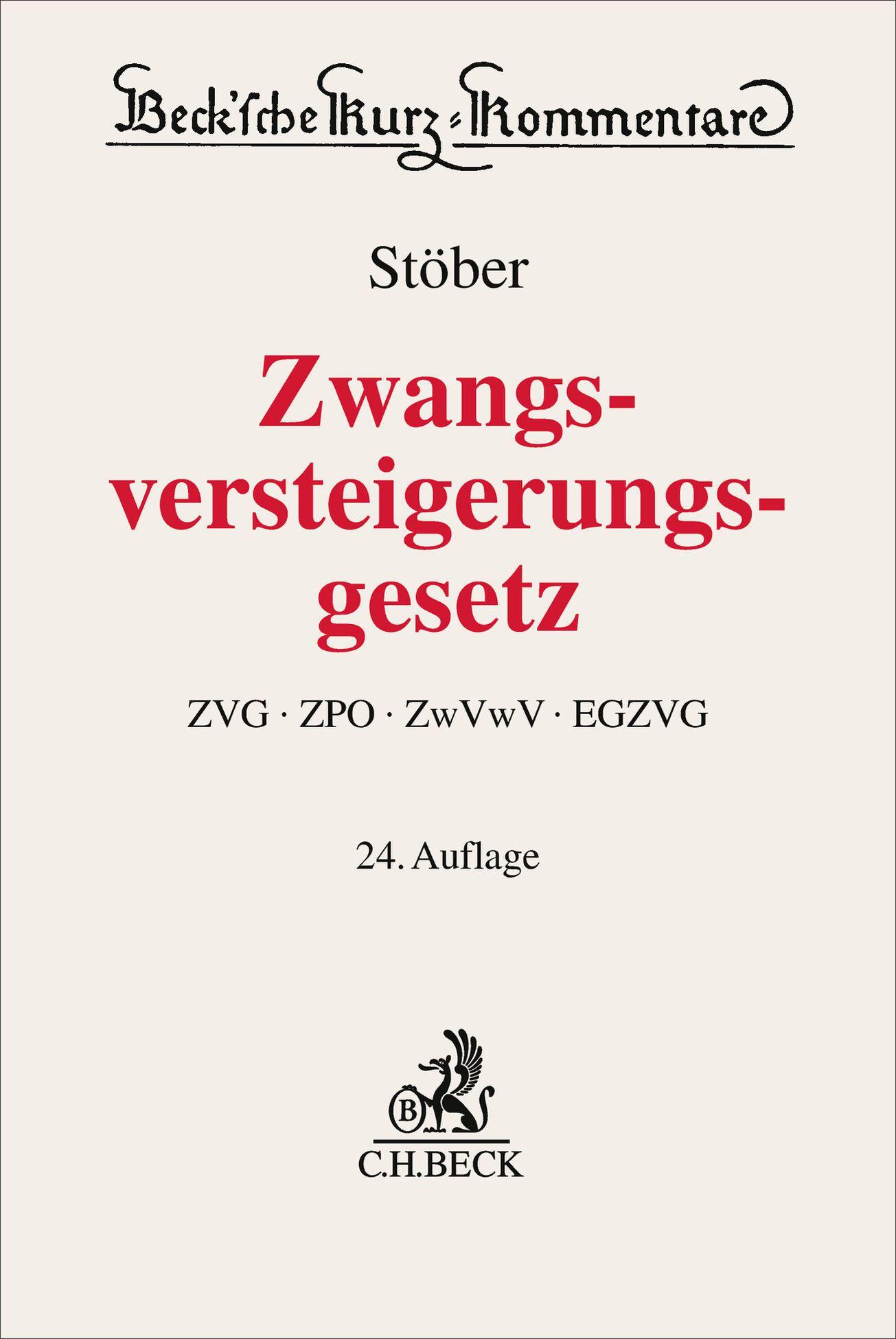 Vorderes Coverbild Zwangsversteigerungsgesetz. ZVG