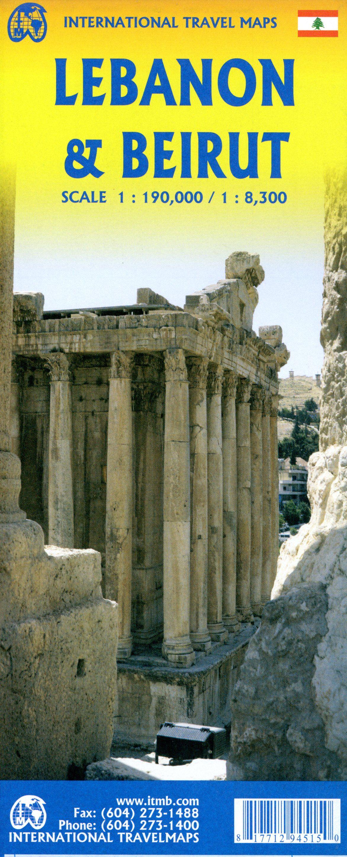 Vorderes Coverbild ITM Map Lebanon - Beirut 1:190000