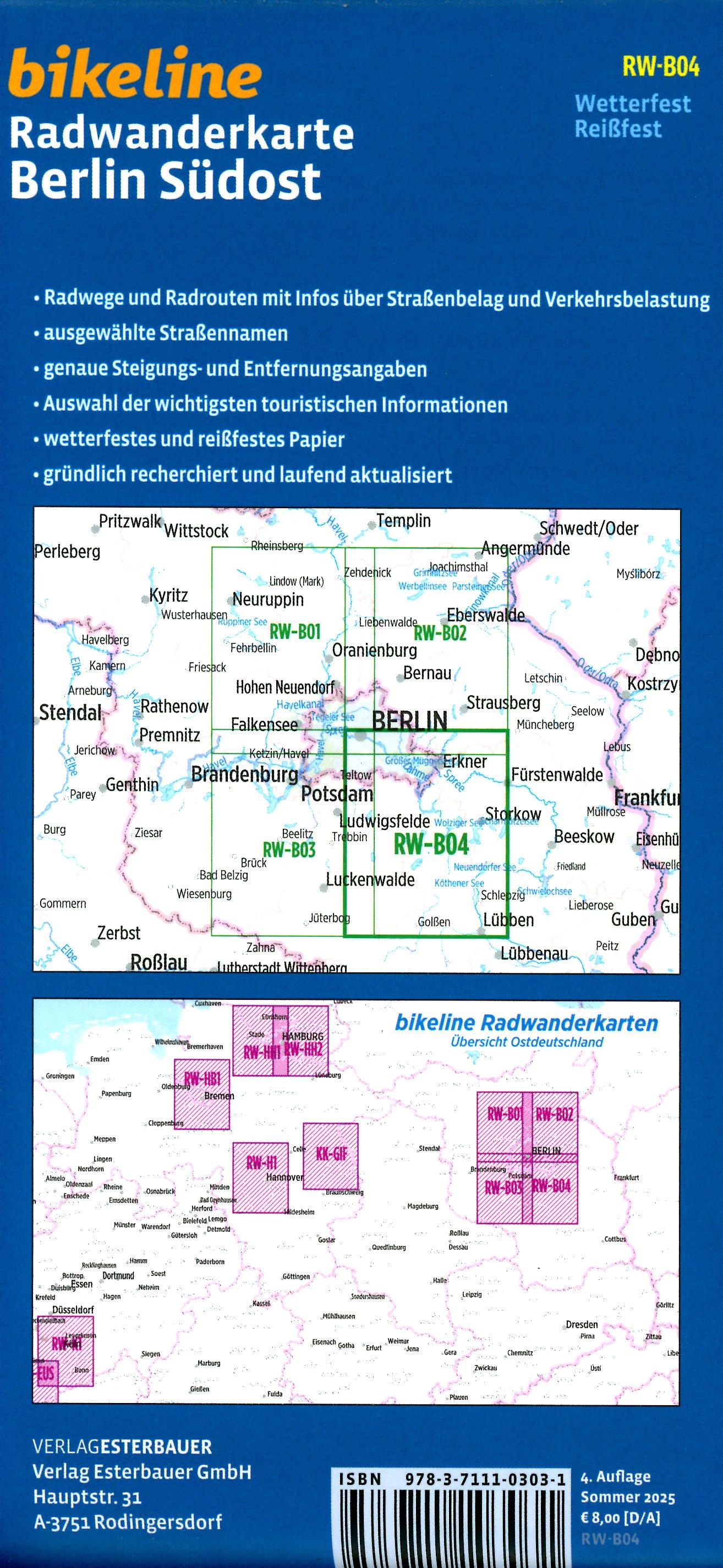 Beispielinhalt (Bild) Radwanderkarte Berlin Südost RW-B04