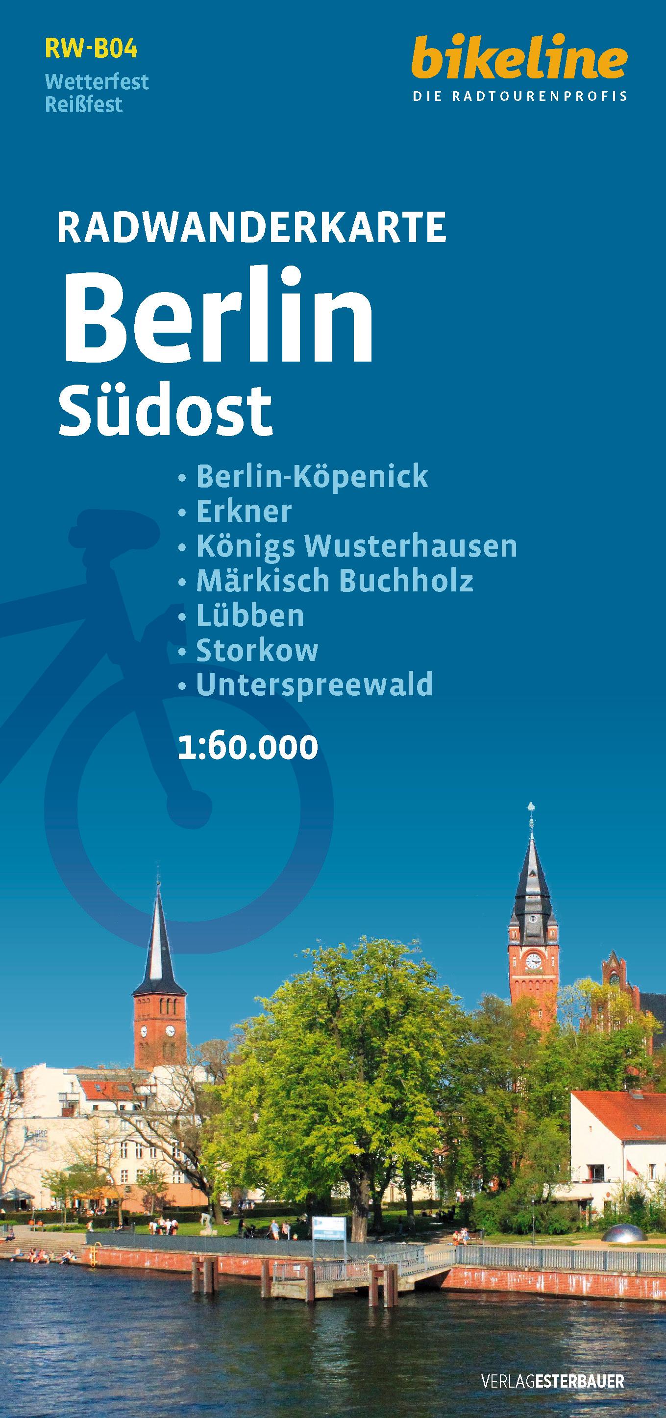 Vorderes Coverbild Radwanderkarte Berlin Südost RW-B04