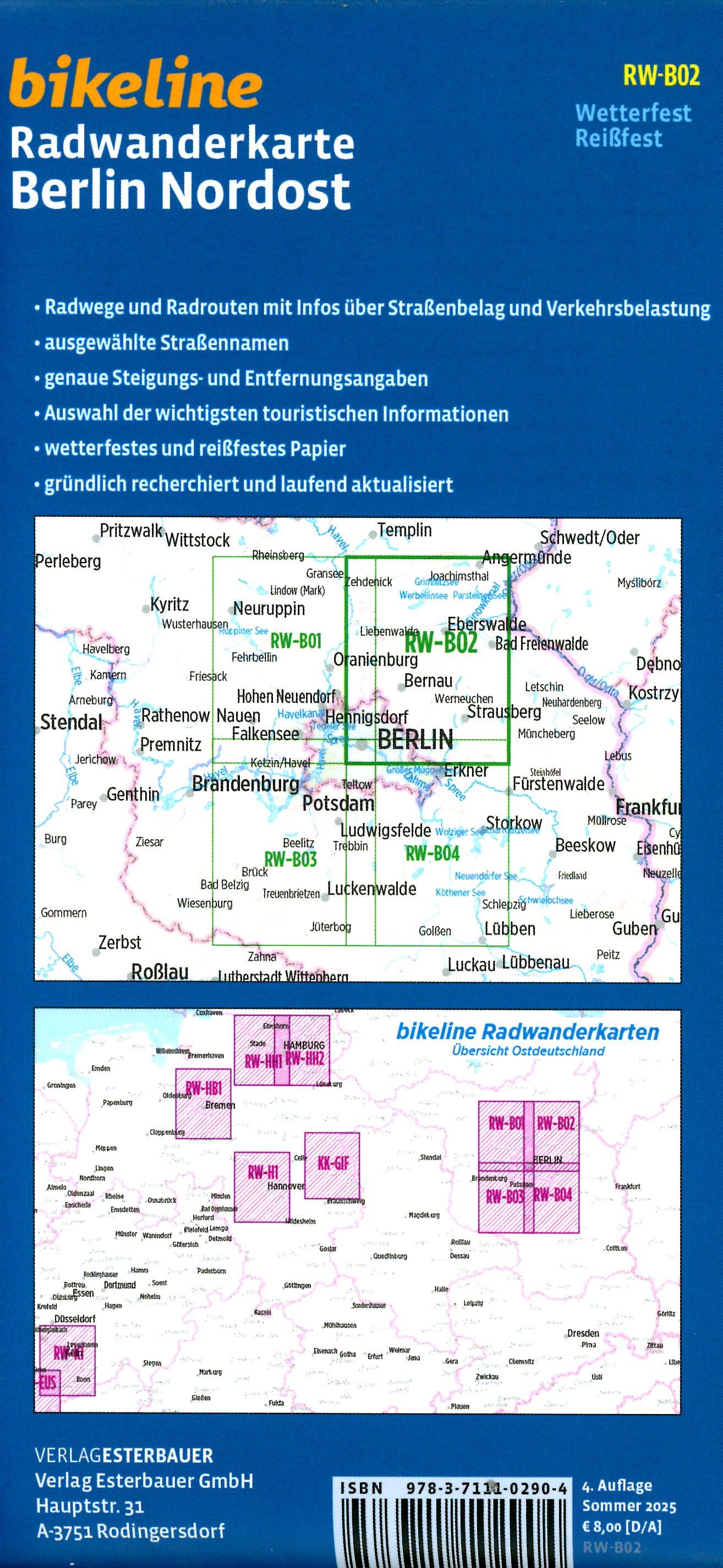 Beispielinhalt (Bild) Radwanderkarte Berlin Nordost RW-B02