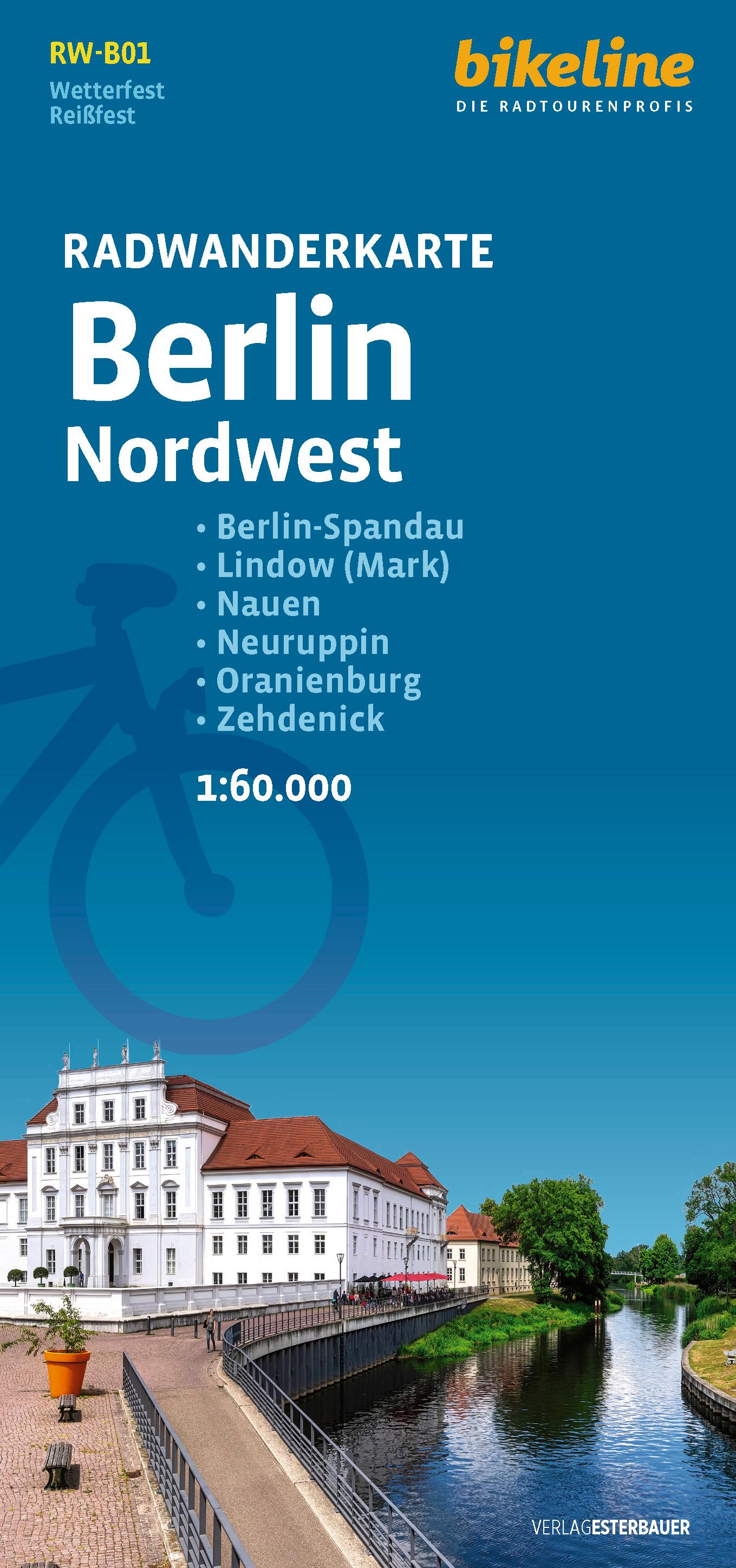 Vorderes Coverbild Radwanderkarte Berlin Nordwest RW-B01