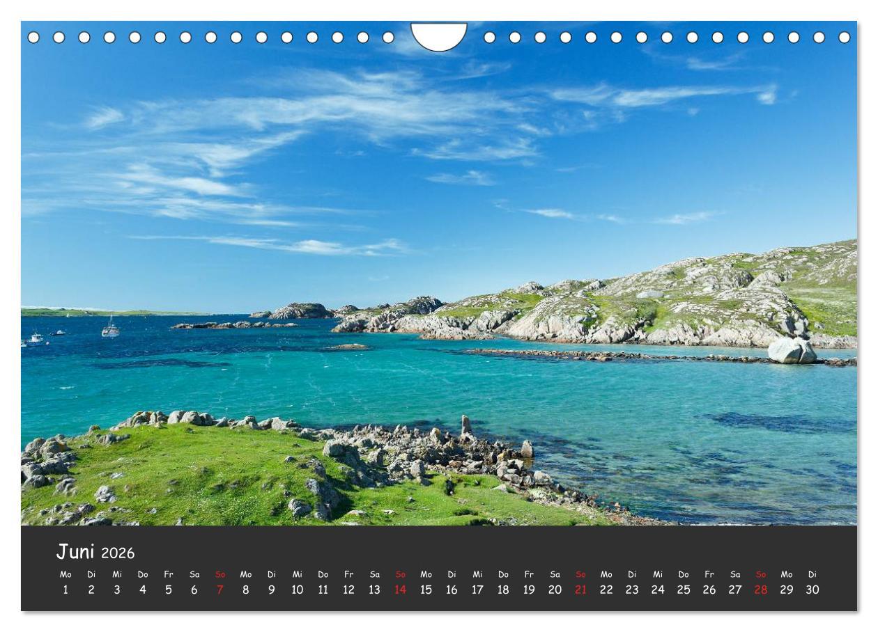 Beispielinhalt (Bild) Schottland - grandiose Landschaften im Westen (Wandkalender 2026 DIN A4 quer), CALVENDO Monatskalender