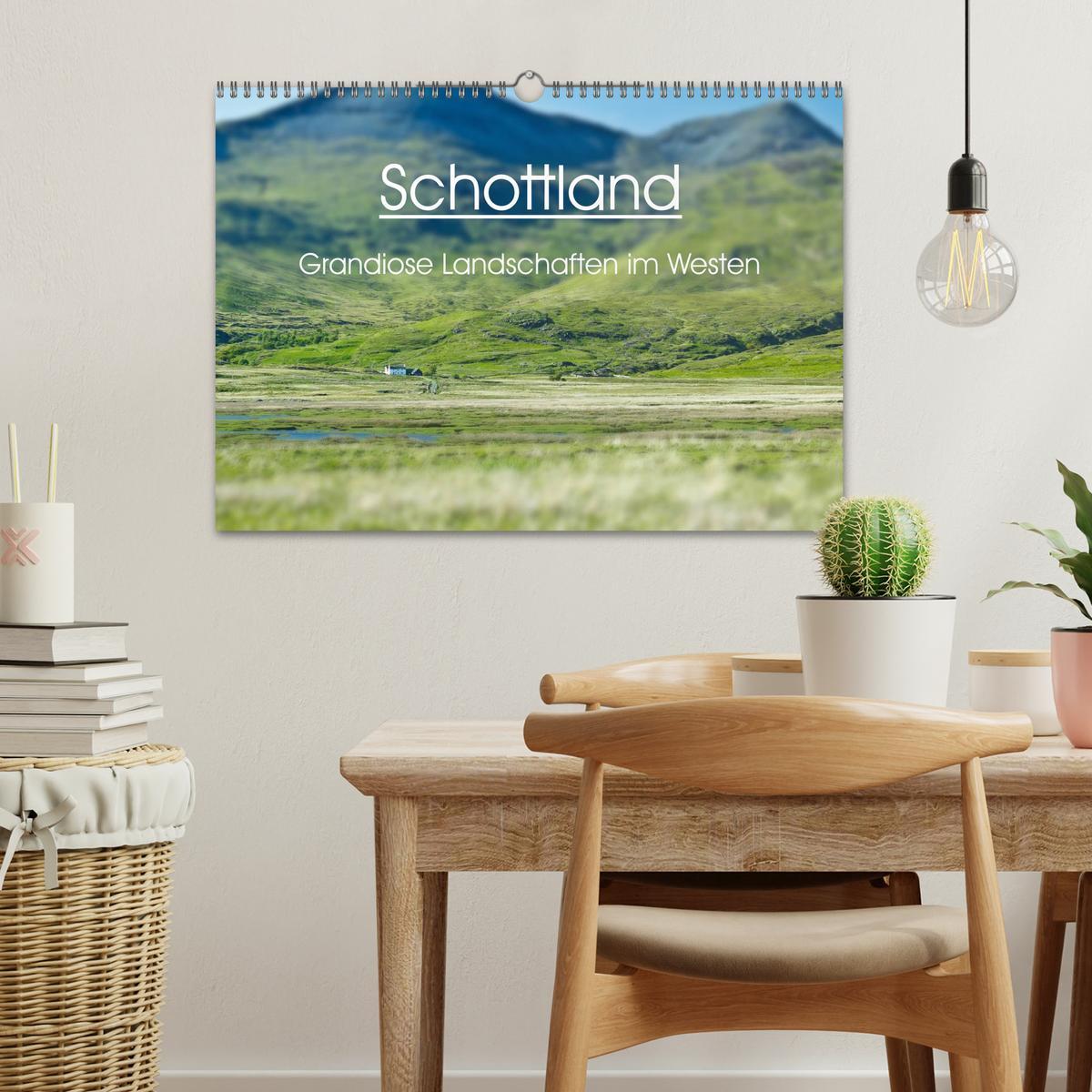 Beispielinhalt (Bild) Schottland - grandiose Landschaften im Westen (Wandkalender 2026 DIN A3 quer), CALVENDO Monatskalender