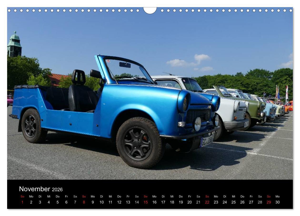 Beispielinhalt (Bild) Trabantfahrertreffen Zwickau (Wandkalender 2026 DIN A3 quer), CALVENDO Monatskalender