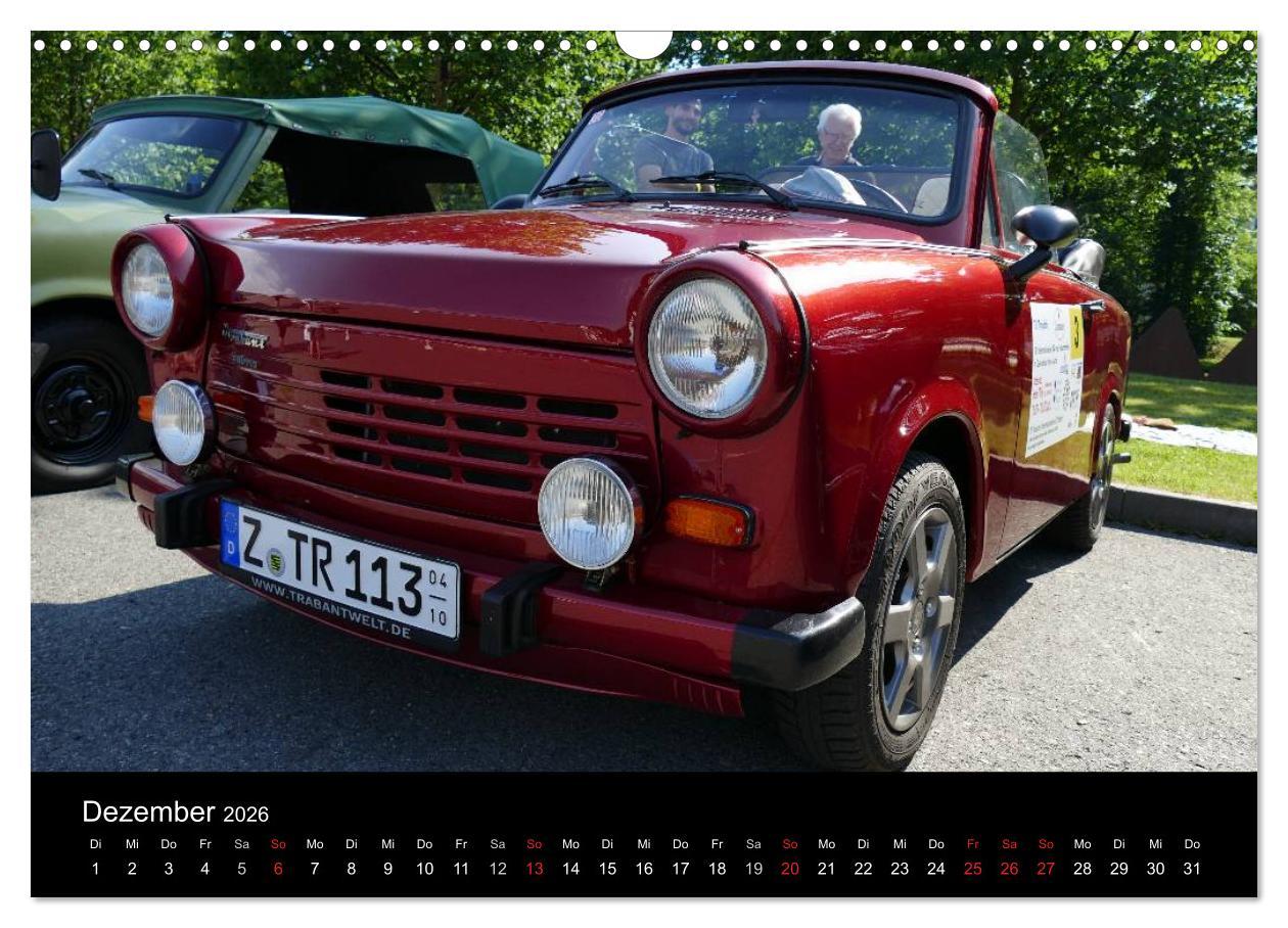 Beispielinhalt (Bild) Trabantfahrertreffen Zwickau (Wandkalender 2026 DIN A3 quer), CALVENDO Monatskalender