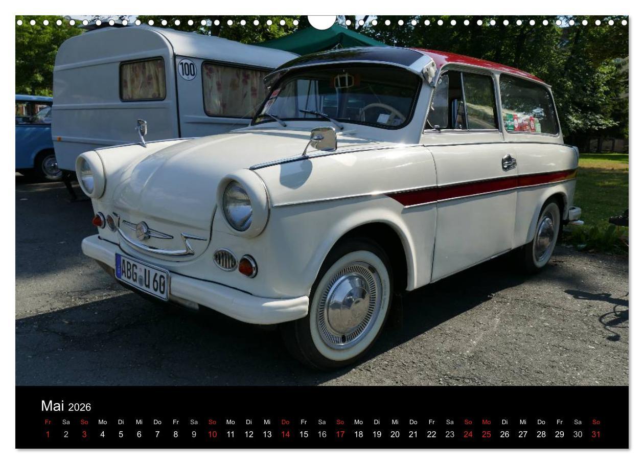Beispielinhalt (Bild) Trabantfahrertreffen Zwickau (Wandkalender 2026 DIN A3 quer), CALVENDO Monatskalender