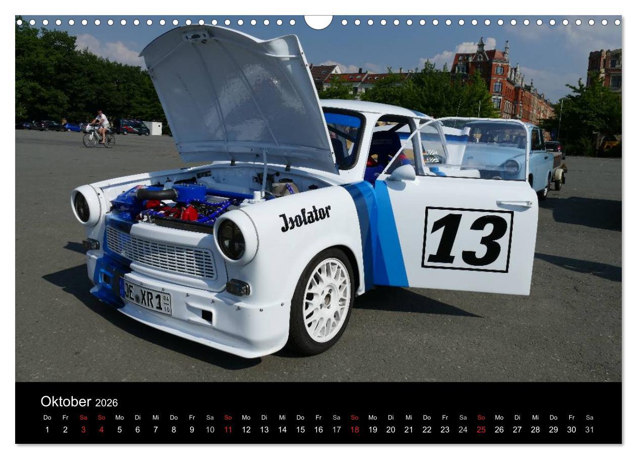 Beispielinhalt (Bild) Trabantfahrertreffen Zwickau (Wandkalender 2026 DIN A3 quer), CALVENDO Monatskalender