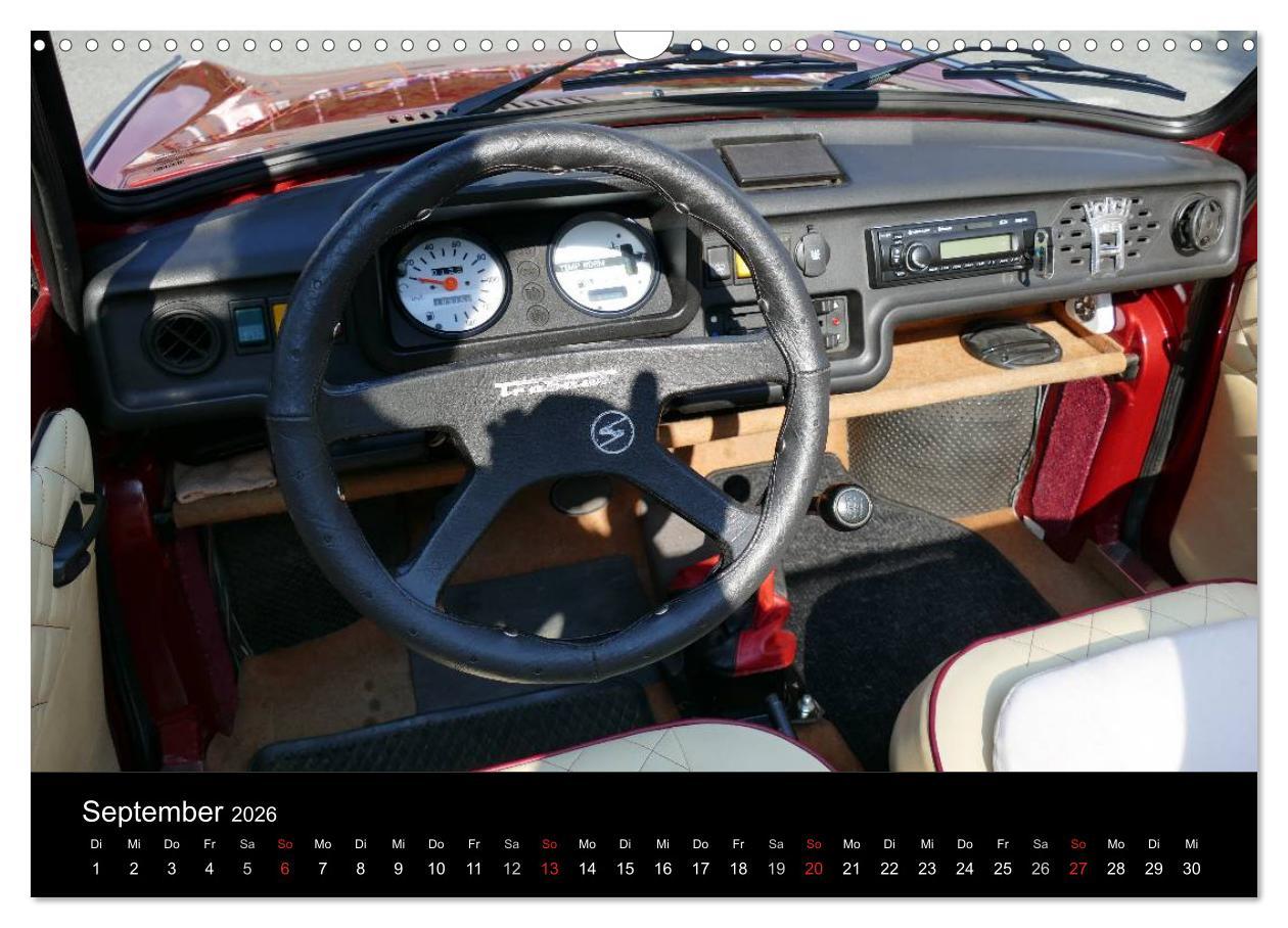 Beispielinhalt (Bild) Trabantfahrertreffen Zwickau (Wandkalender 2026 DIN A3 quer), CALVENDO Monatskalender