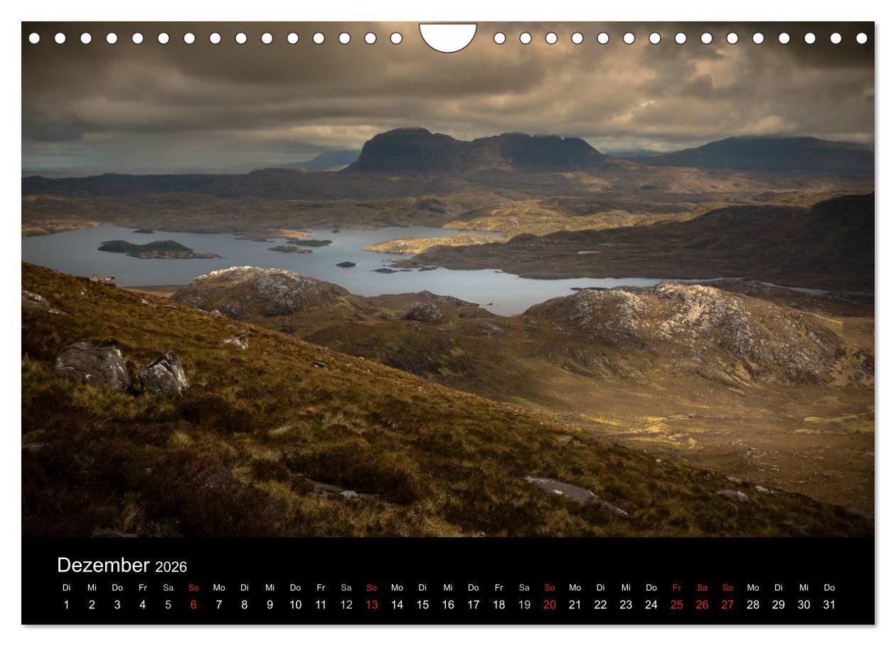 Beispielinhalt (Bild) Die Highlands - Schottlands rauher Nordwesten (Wandkalender 2026 DIN A4 quer), CALVENDO Monatskalender