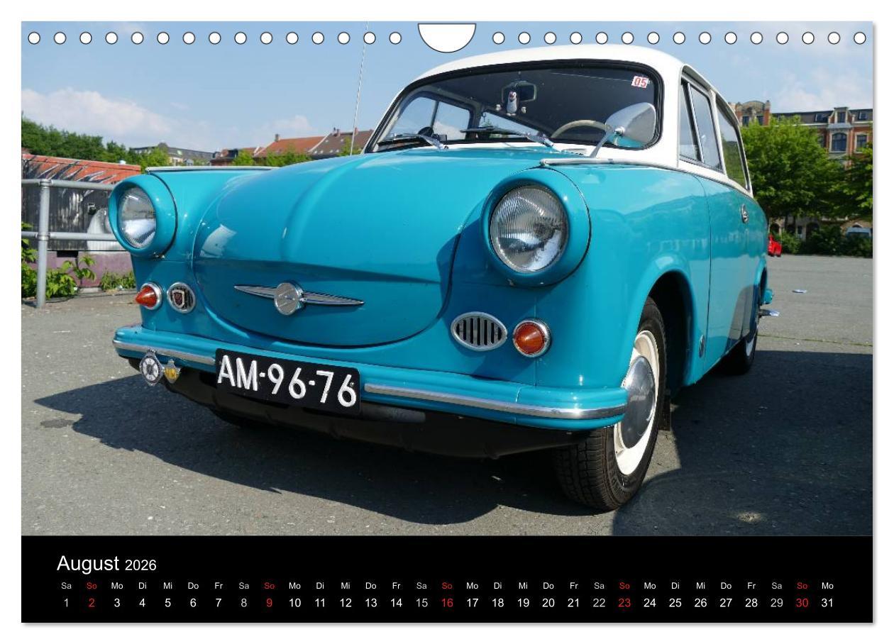 Beispielinhalt (Bild) Trabantfahrertreffen Zwickau (Wandkalender 2026 DIN A4 quer), CALVENDO Monatskalender