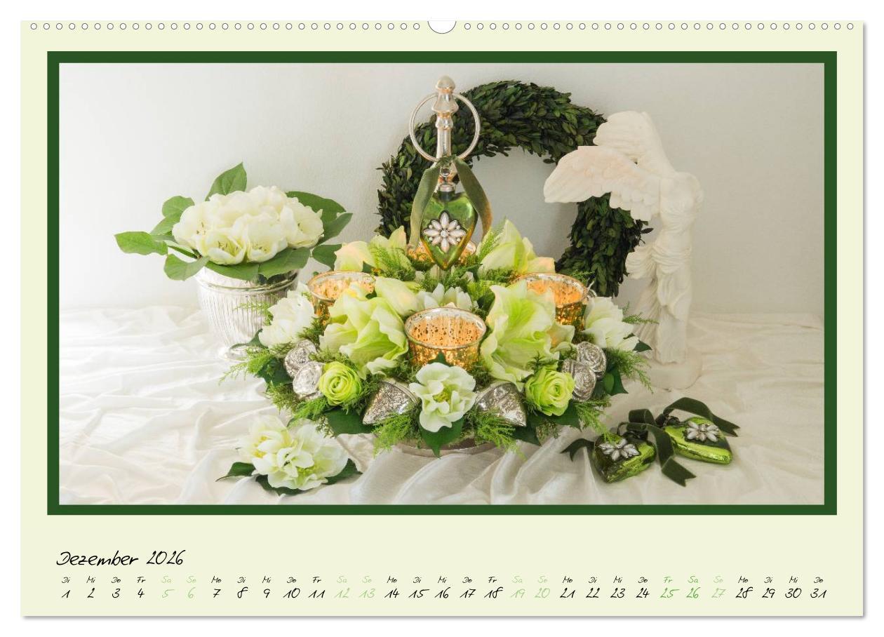 Beispielinhalt (Bild) Blumen-Passion (Wandkalender 2026 DIN A2 quer), CALVENDO Monatskalender