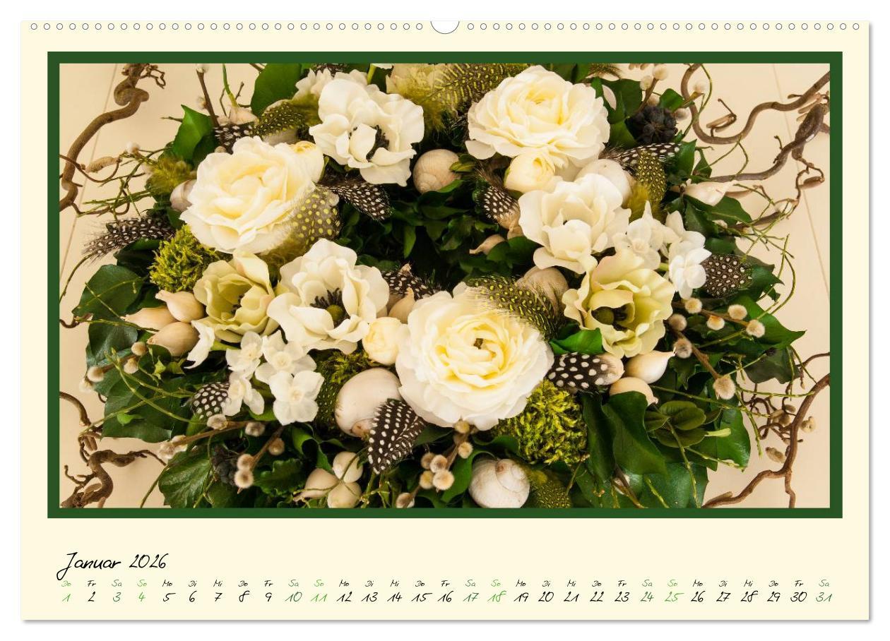 Beispielinhalt (Bild) Blumen-Passion (Wandkalender 2026 DIN A2 quer), CALVENDO Monatskalender