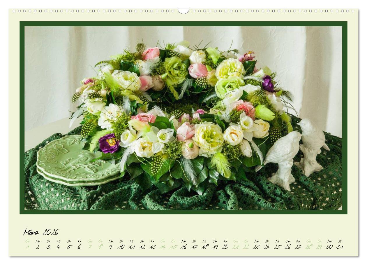 Beispielinhalt (Bild) Blumen-Passion (Wandkalender 2026 DIN A2 quer), CALVENDO Monatskalender