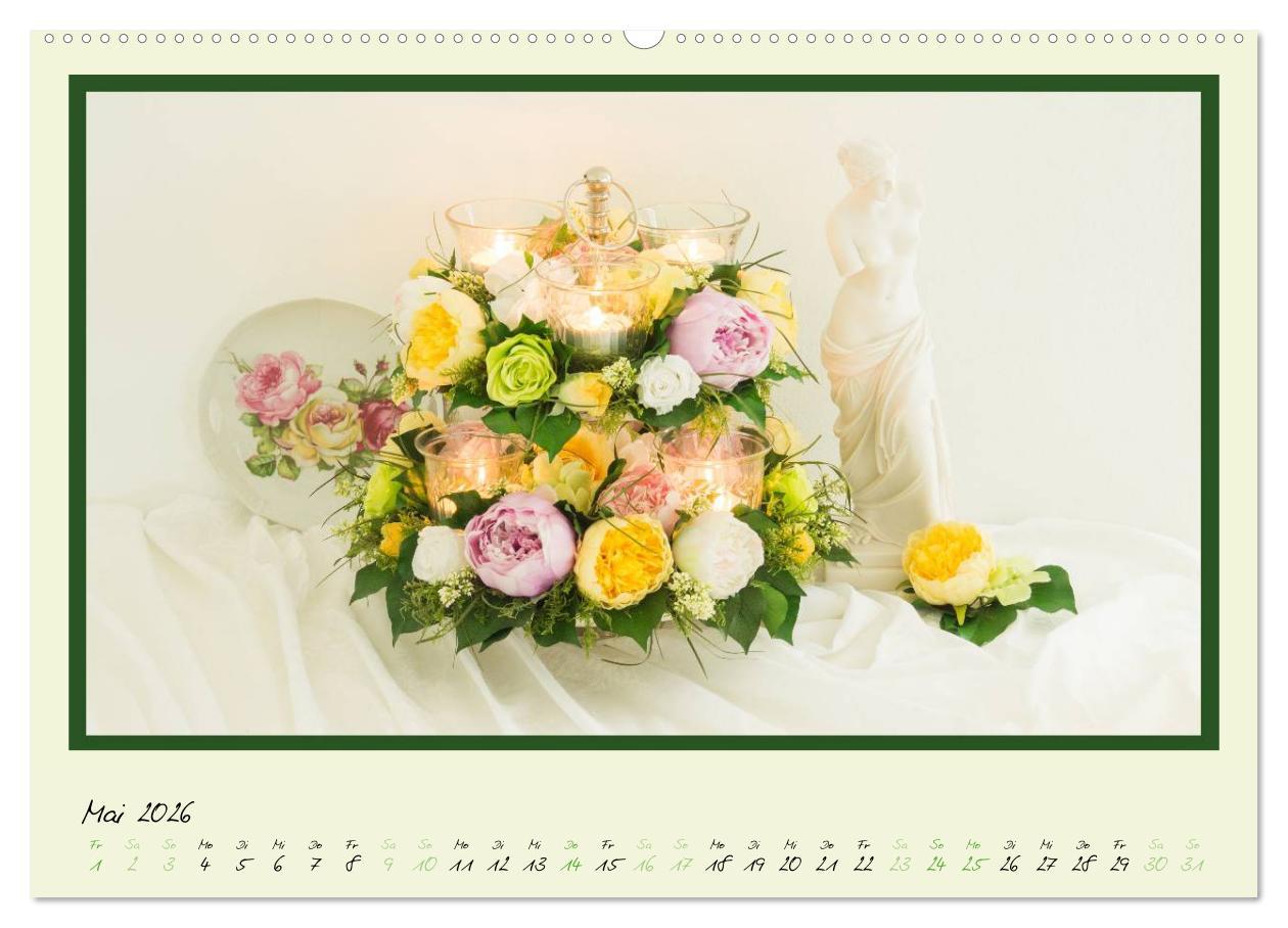 Beispielinhalt (Bild) Blumen-Passion (Wandkalender 2026 DIN A2 quer), CALVENDO Monatskalender