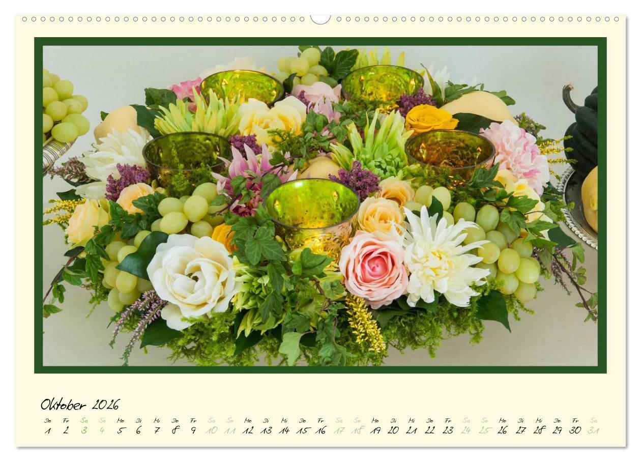 Beispielinhalt (Bild) Blumen-Passion (Wandkalender 2026 DIN A2 quer), CALVENDO Monatskalender