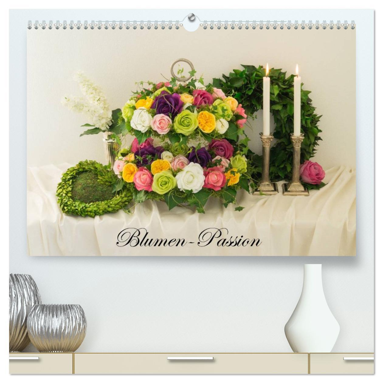 Vorderes Coverbild Blumen-Passion (hochwertiger Premium Wandkalender 2026 DIN A2 quer), Kunstdruck in Hochglanz