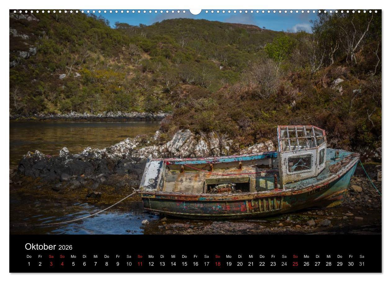 Beispielinhalt (Bild) Die Highlands - Schottlands rauher Nordwesten (Wandkalender 2026 DIN A2 quer), CALVENDO Monatskalender