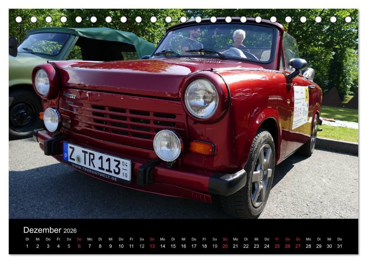 Beispielinhalt (Bild) Trabantfahrertreffen Zwickau (Tischkalender 2026 DIN A5 quer), CALVENDO Monatskalender