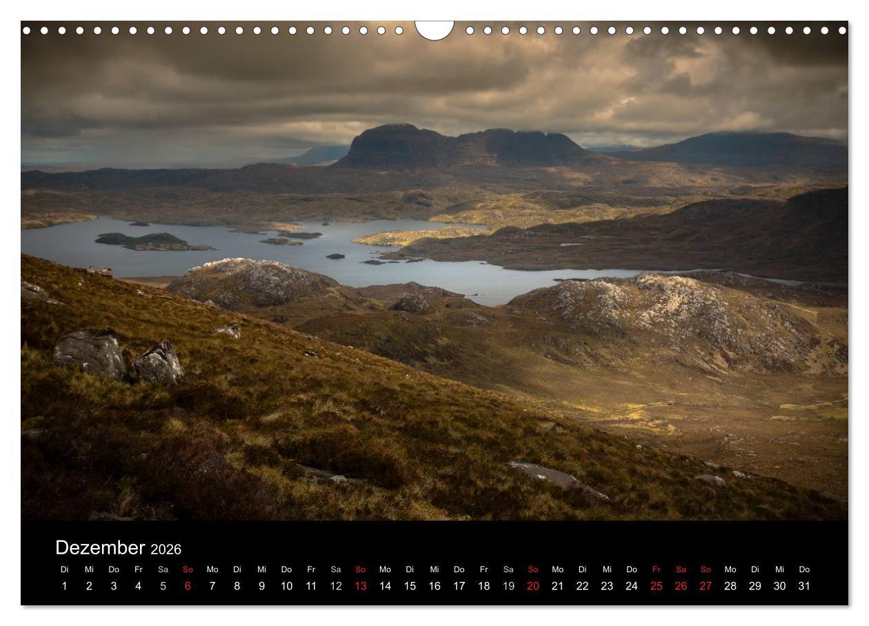 Beispielinhalt (Bild) Die Highlands - Schottlands rauher Nordwesten (Wandkalender 2026 DIN A3 quer), CALVENDO Monatskalender