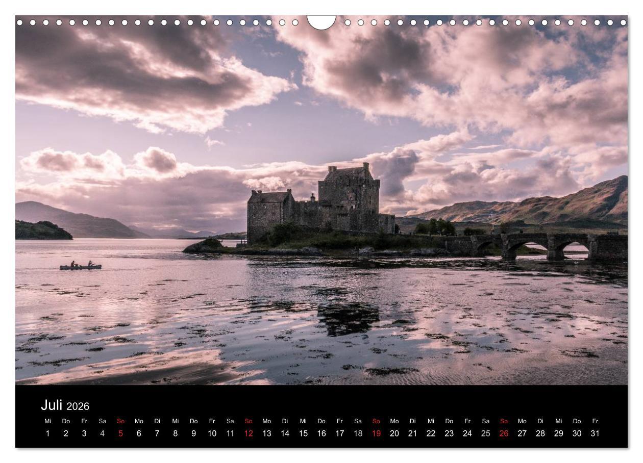 Beispielinhalt (Bild) Die Highlands - Schottlands rauher Nordwesten (Wandkalender 2026 DIN A3 quer), CALVENDO Monatskalender