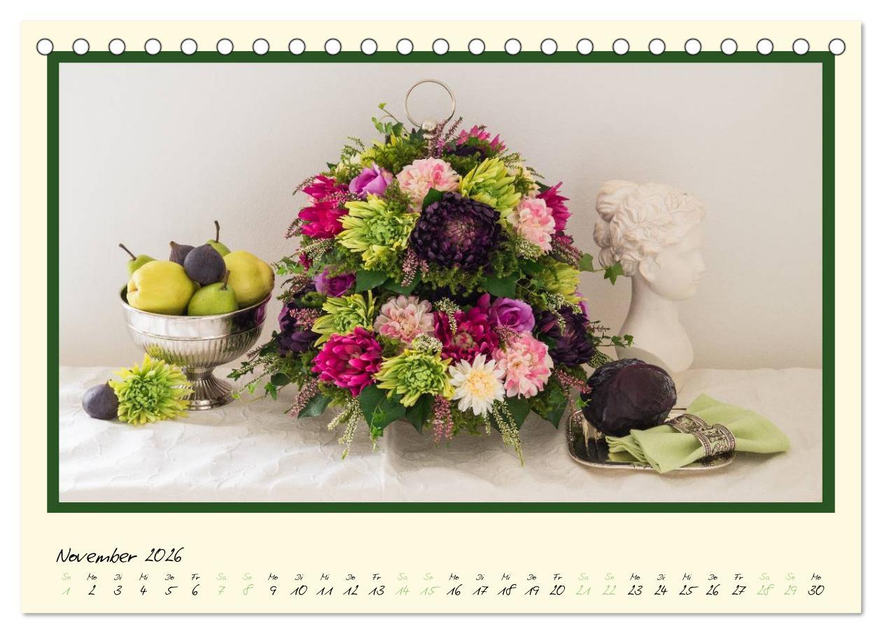 Beispielinhalt (Bild) Blumen-Passion (Tischkalender 2026 DIN A5 quer), CALVENDO Monatskalender