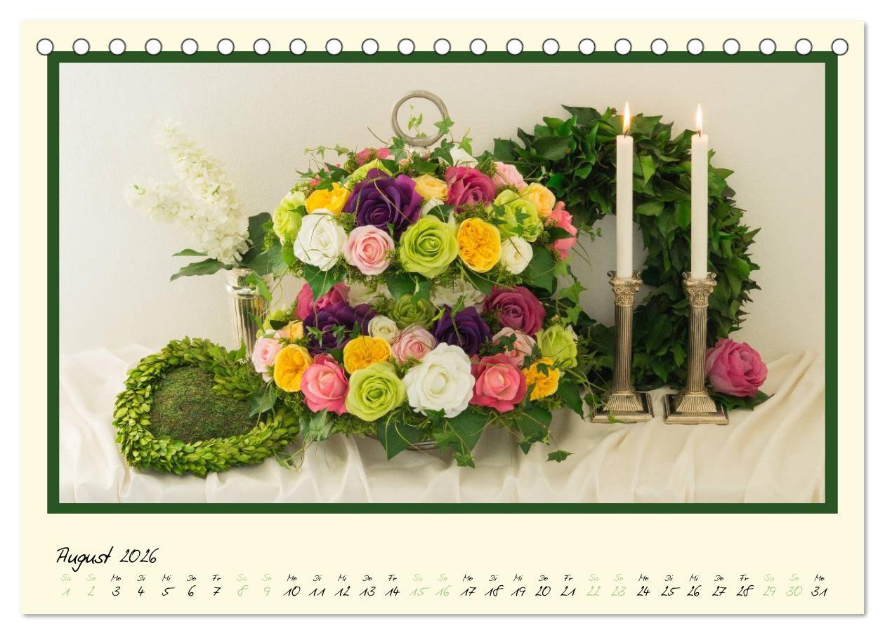 Beispielinhalt (Bild) Blumen-Passion (Tischkalender 2026 DIN A5 quer), CALVENDO Monatskalender