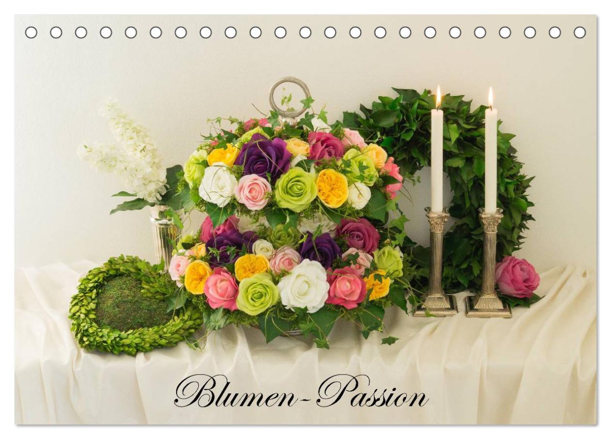 Vorderes Coverbild Blumen-Passion (Tischkalender 2026 DIN A5 quer), CALVENDO Monatskalender