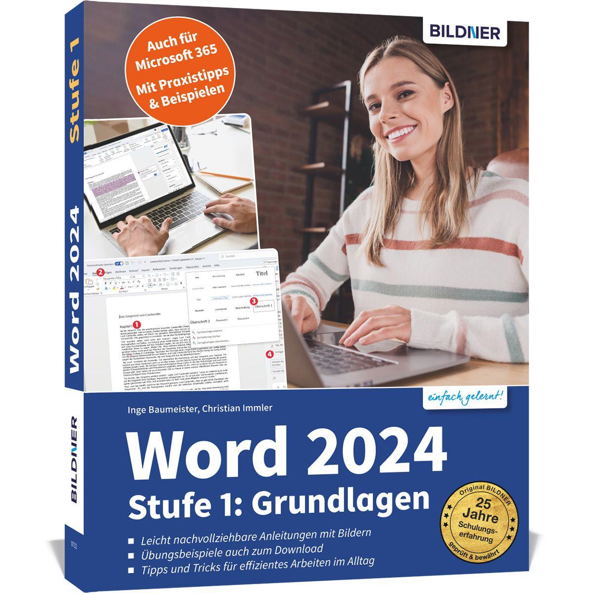 Vorderes Coverbild Word 2024 - Stufe 1: Grundlagen