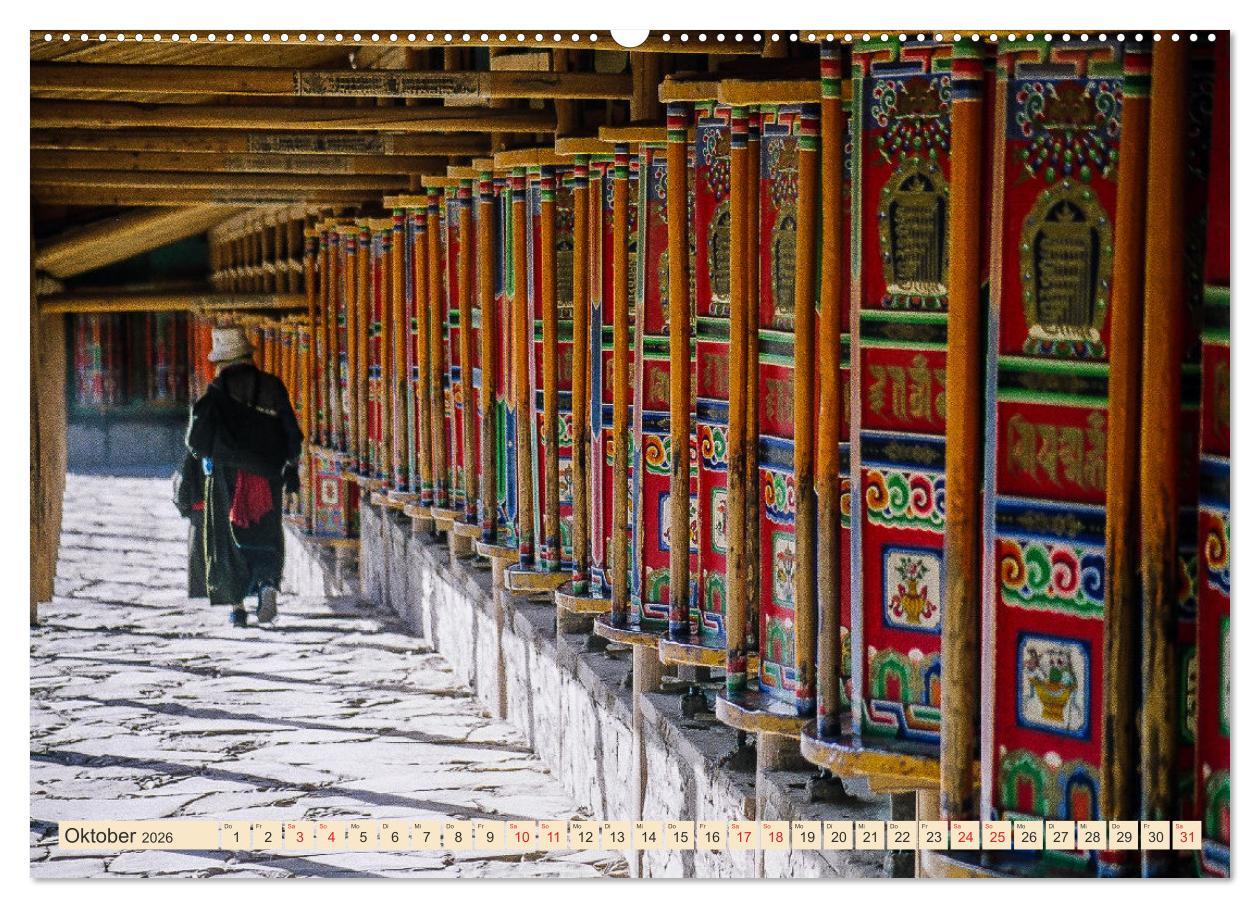 Beispielinhalt (Bild) Seidenstraße - Khiva bis Lanzhou (Wandkalender 2026 DIN A2 quer), CALVENDO Monatskalender