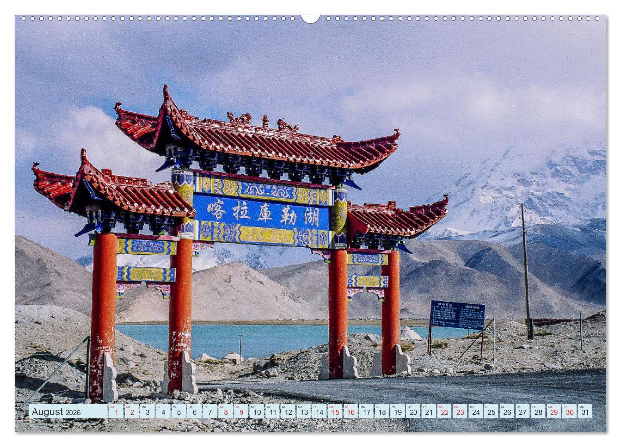 Beispielinhalt (Bild) Seidenstraße - Khiva bis Lanzhou (Wandkalender 2026 DIN A2 quer), CALVENDO Monatskalender