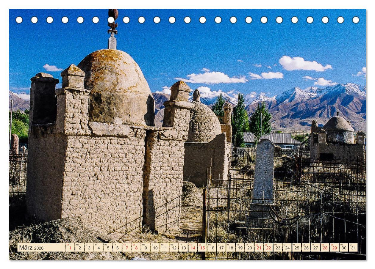 Beispielinhalt (Bild) Seidenstraße - Khiva bis Lanzhou (Tischkalender 2026 DIN A5 quer), CALVENDO Monatskalender