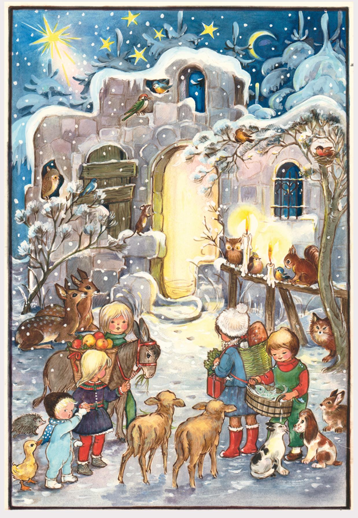 Vorderes Coverbild Adventskalender "Kommet herbei"