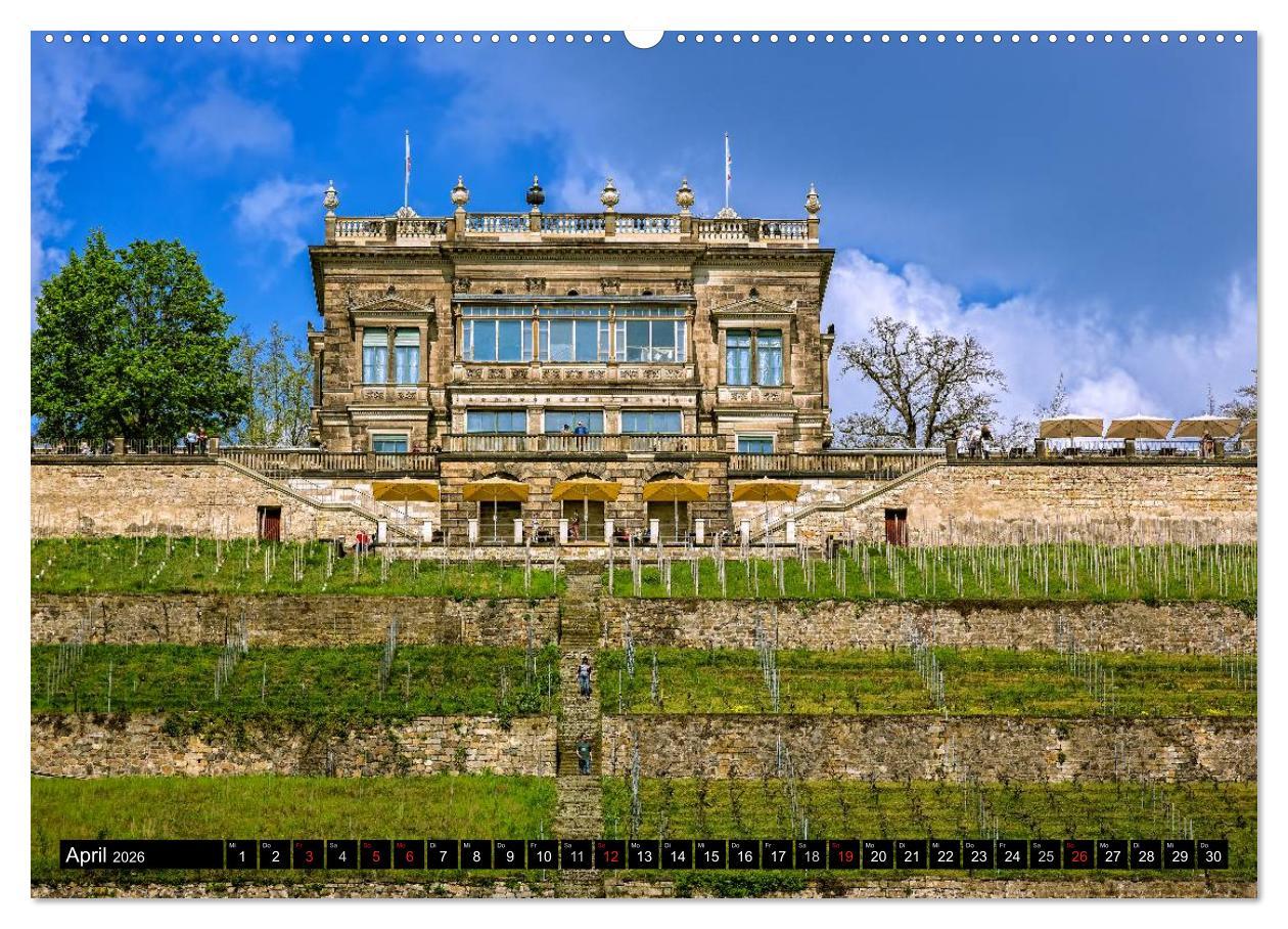 Beispielinhalt (Bild) Sachsens Schlösser (Wandkalender 2026 DIN A2 quer), CALVENDO Monatskalender