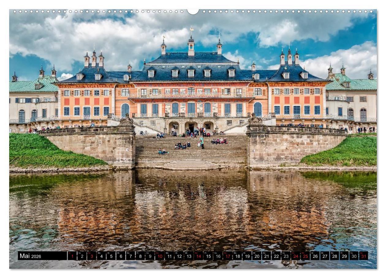Beispielinhalt (Bild) Sachsens Schlösser (Wandkalender 2026 DIN A2 quer), CALVENDO Monatskalender