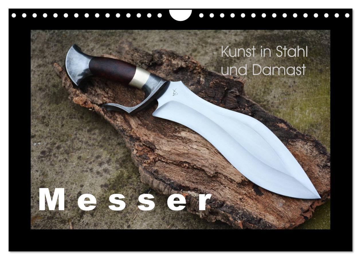 Vorderes Coverbild Kunst in Stahl und Damast - M e s s e r (Wandkalender 2026 DIN A4 quer), CALVENDO Monatskalender