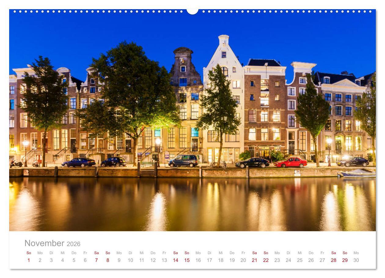 Beispielinhalt (Bild) AMSTERDAM Impressionen (Wandkalender 2026 DIN A2 quer), CALVENDO Monatskalender