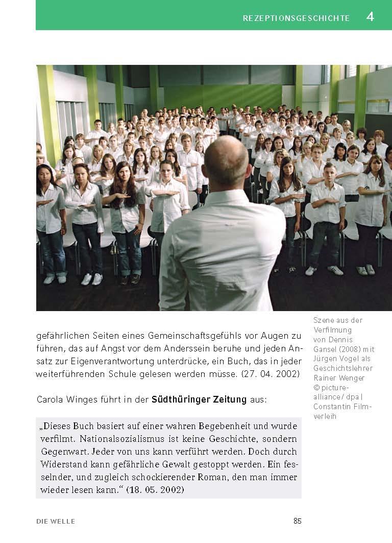 Beispielinhalt (Bild) Die Welle - Textanalyse und Interpretation