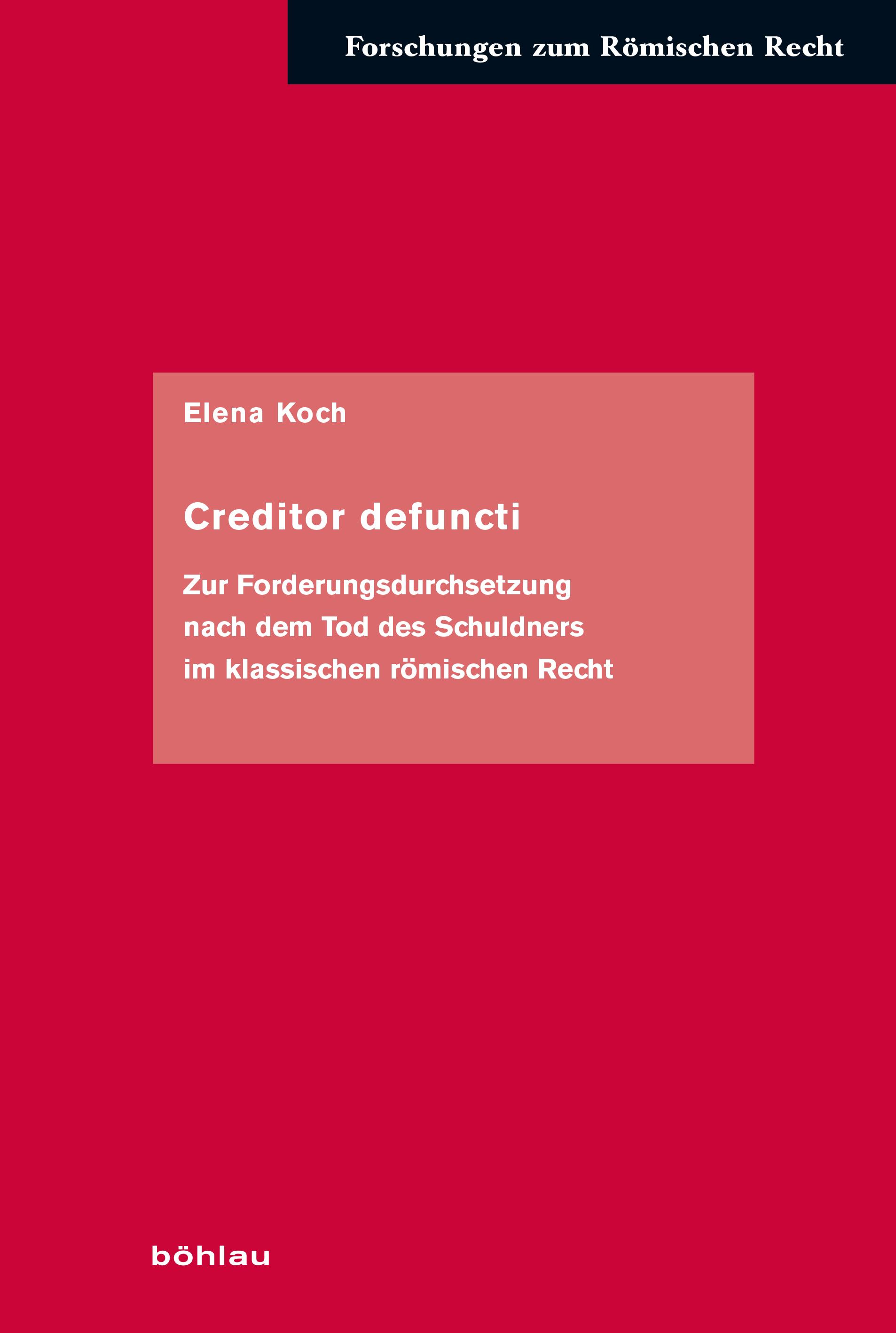 Vorderes Coverbild Creditor defuncti