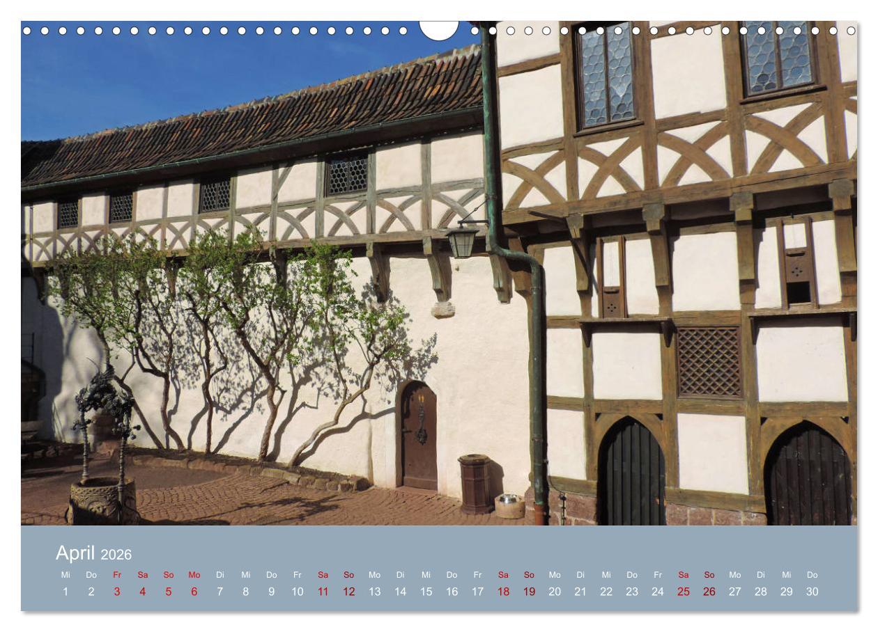 Beispielinhalt (Bild) Die Wartburg - Weltkulturerbe im Herzen Deutschlands (Wandkalender 2026 DIN A3 quer), CALVENDO Monatskalender