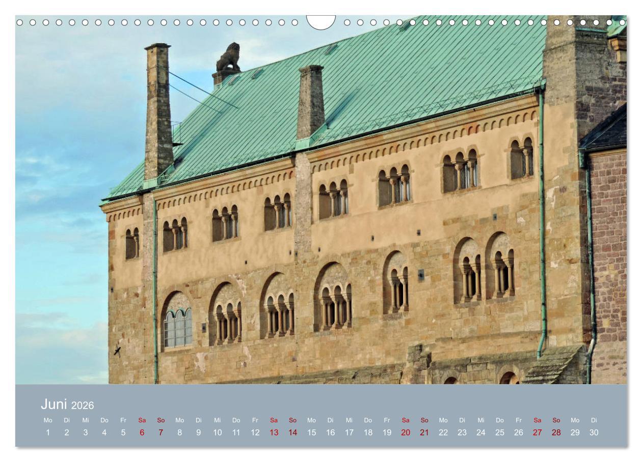Beispielinhalt (Bild) Die Wartburg - Weltkulturerbe im Herzen Deutschlands (Wandkalender 2026 DIN A3 quer), CALVENDO Monatskalender