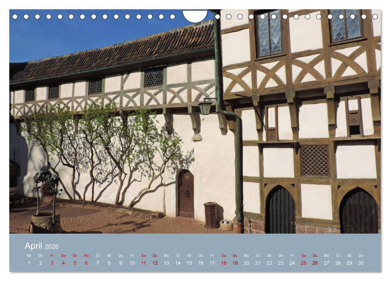 Beispielinhalt (Bild) Die Wartburg - Weltkulturerbe im Herzen Deutschlands (Wandkalender 2026 DIN A4 quer), CALVENDO Monatskalender
