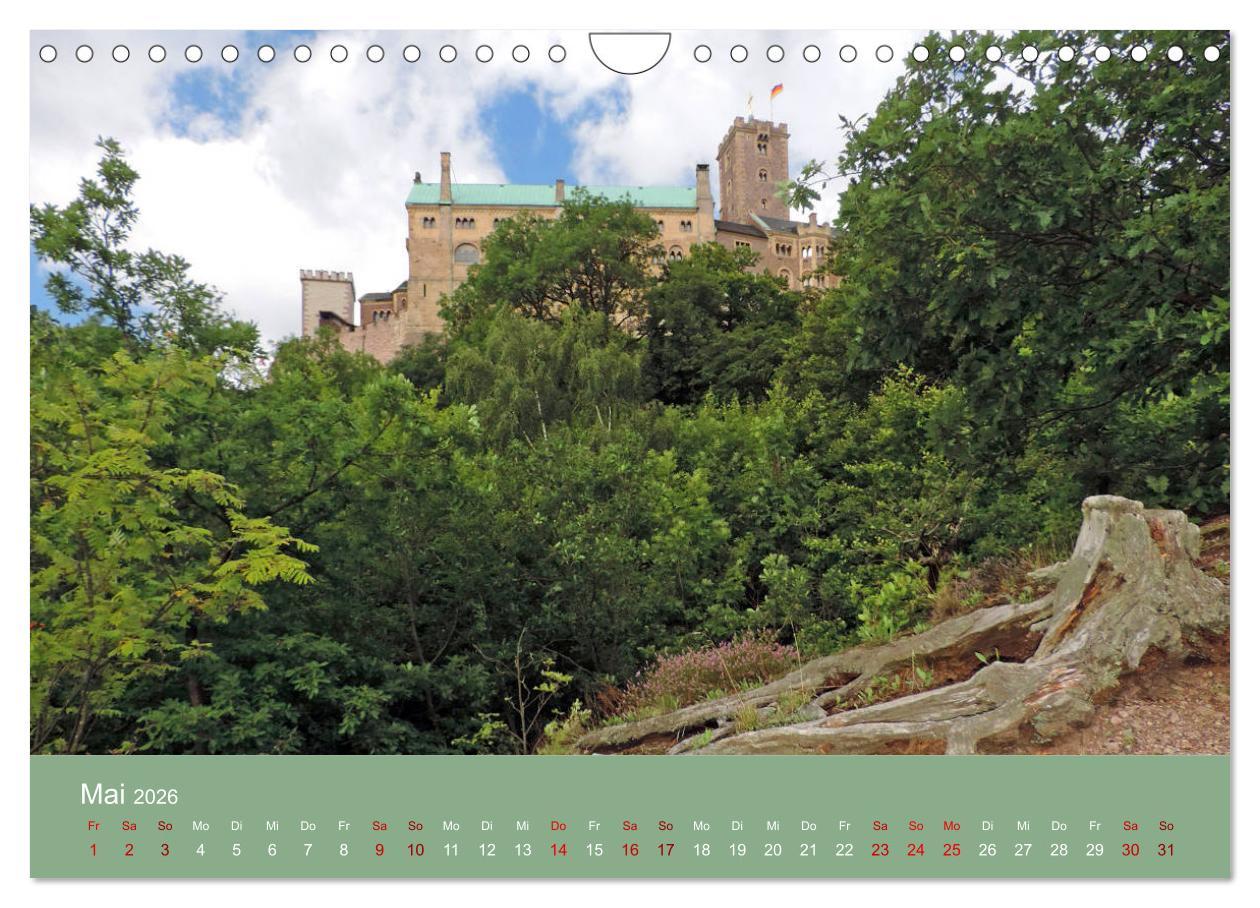 Beispielinhalt (Bild) Die Wartburg - Weltkulturerbe im Herzen Deutschlands (Wandkalender 2026 DIN A4 quer), CALVENDO Monatskalender