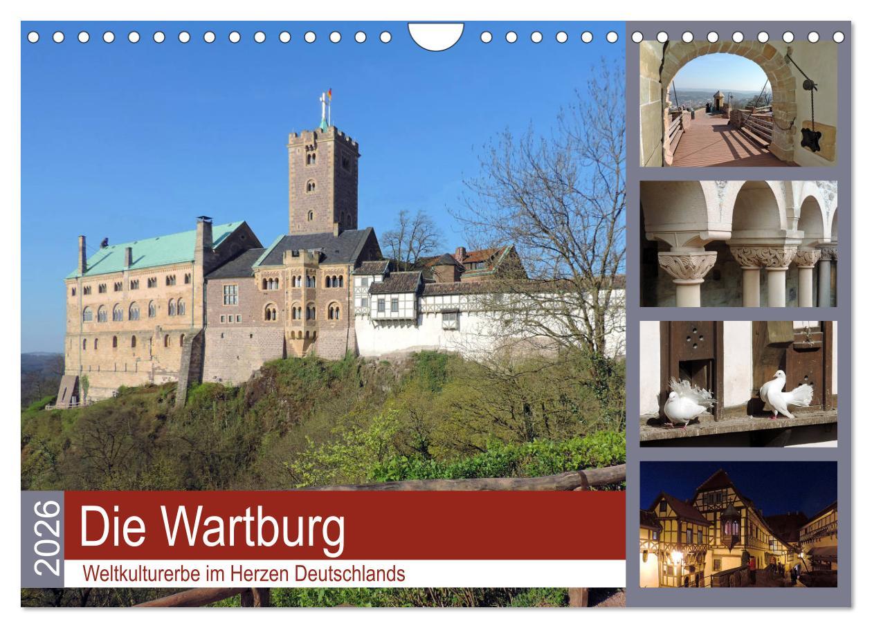 Vorderes Coverbild Die Wartburg - Weltkulturerbe im Herzen Deutschlands (Wandkalender 2026 DIN A4 quer), CALVENDO Monatskalender