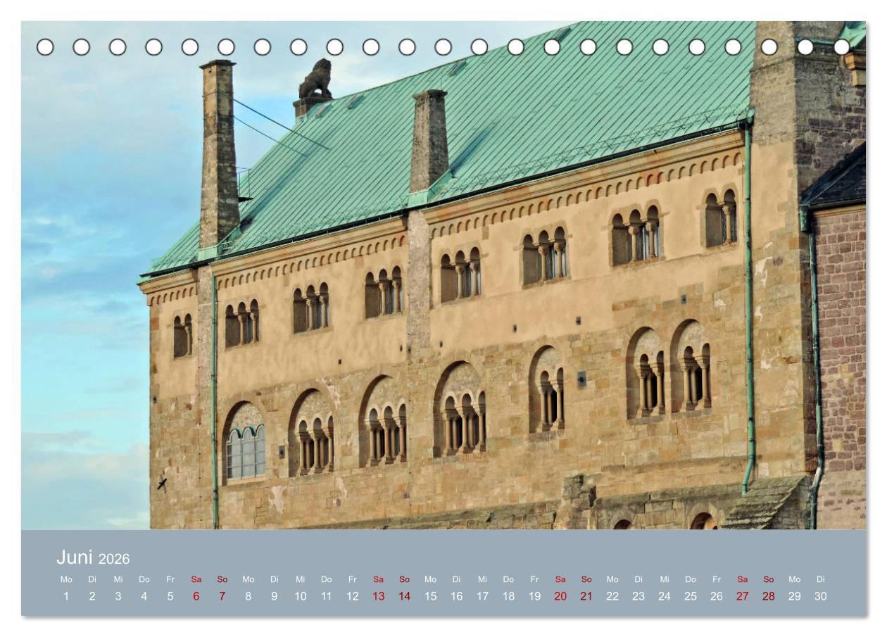 Beispielinhalt (Bild) Die Wartburg - Weltkulturerbe im Herzen Deutschlands (Tischkalender 2026 DIN A5 quer), CALVENDO Monatskalender