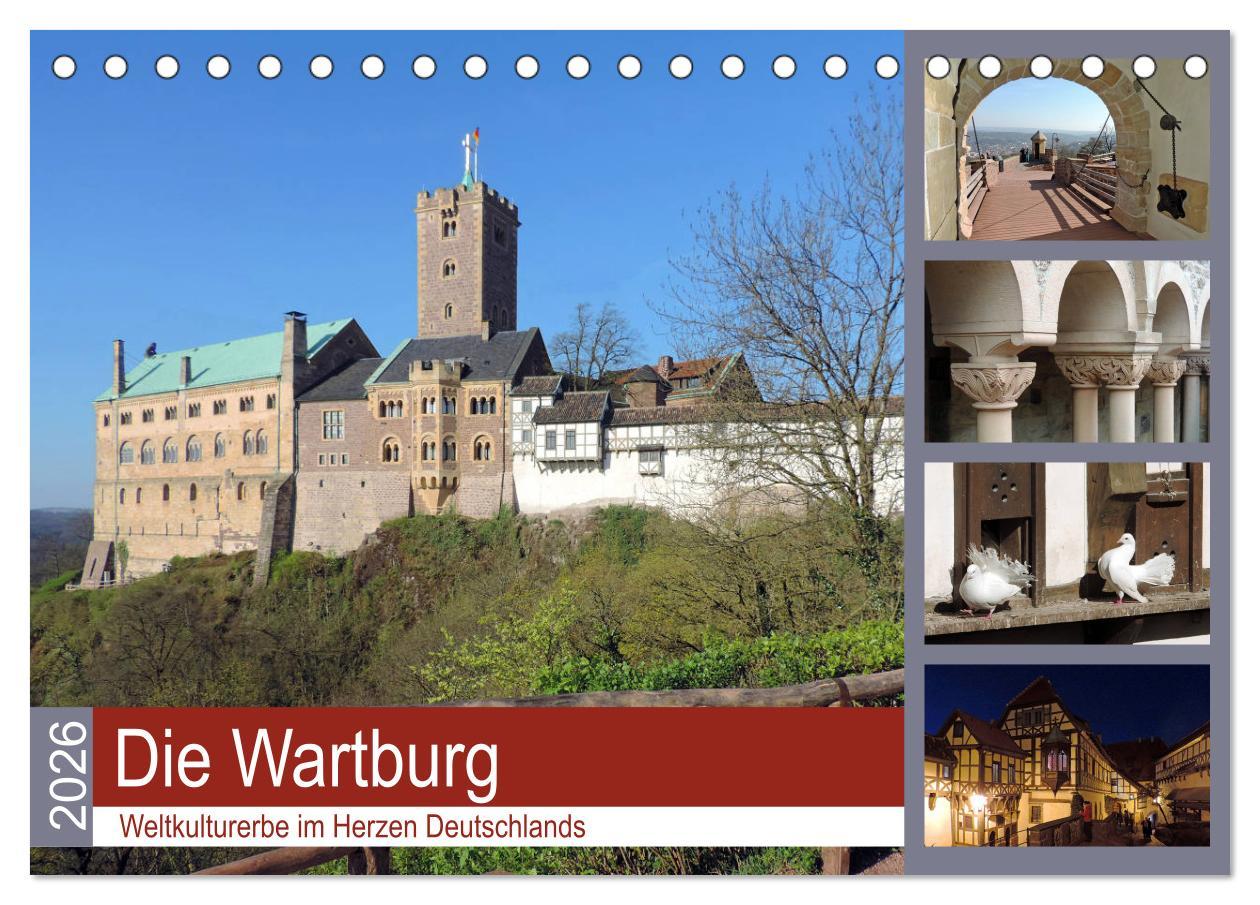 Vorderes Coverbild Die Wartburg - Weltkulturerbe im Herzen Deutschlands (Tischkalender 2026 DIN A5 quer), CALVENDO Monatskalender