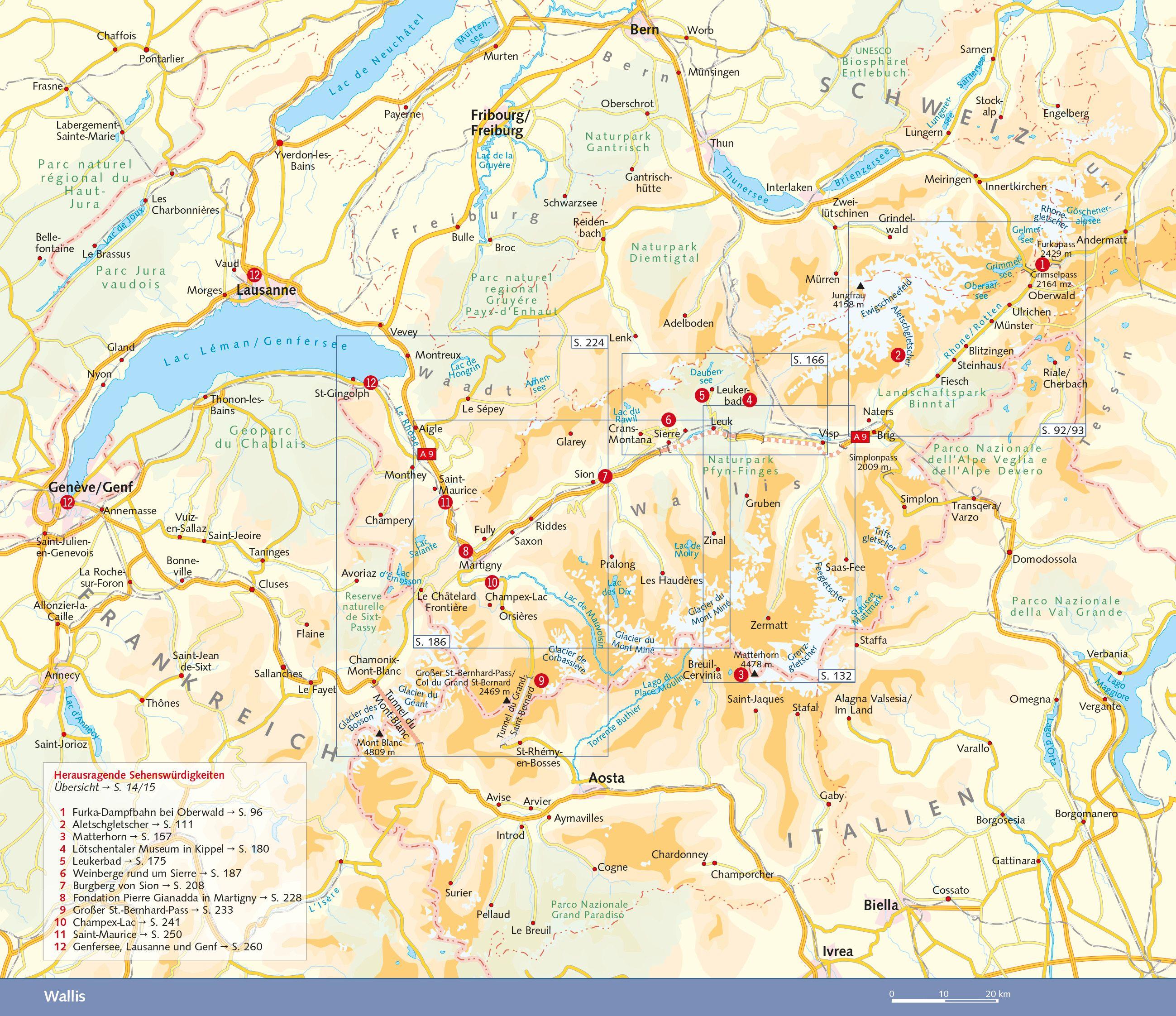 Beispielinhalt (Bild) TRESCHER Reiseführer Wallis